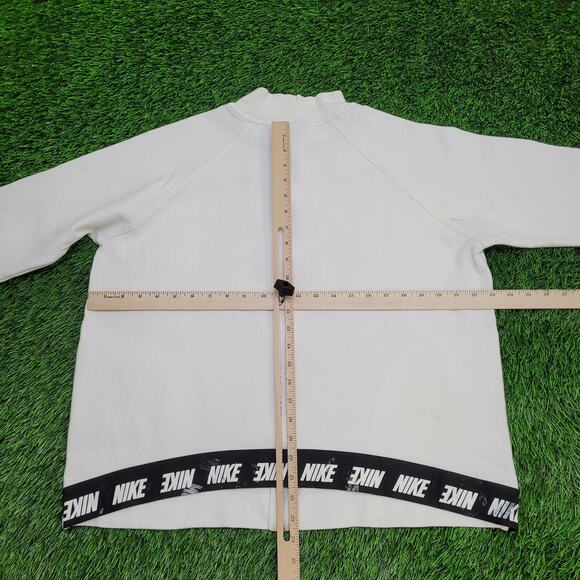 NIKE Swoosh Track Jacket Womens XL 23x23 Cropped Boxy - Picture 6 of 16